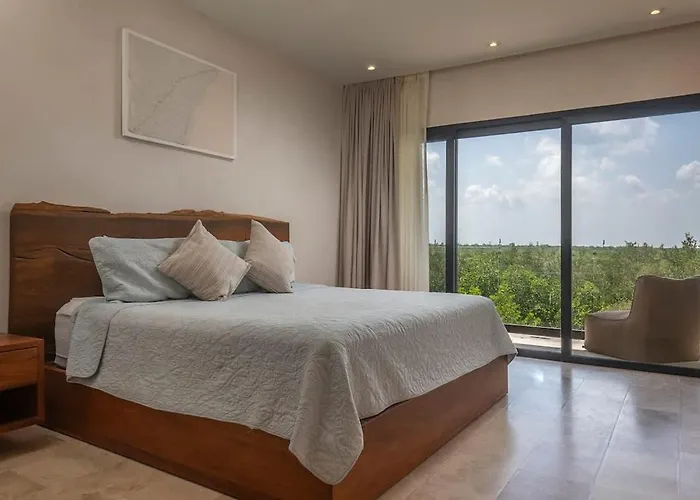 3br Beachfront With Private Rooftop At Tankah Bay Apartment Tulum