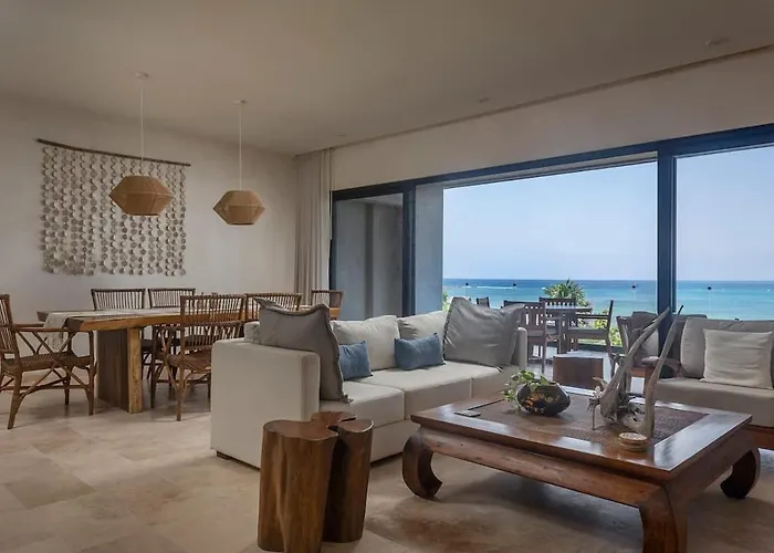 Apartment 3br Beachfront With Private Rooftop At Tankah Bay *