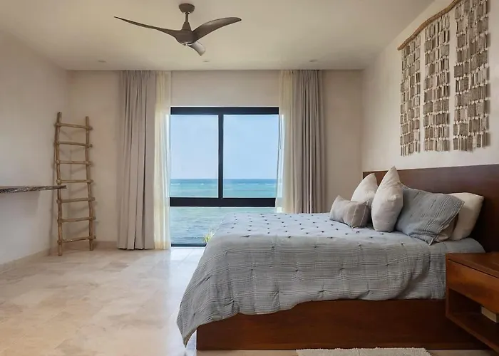 3br Beachfront With Private Rooftop At Tankah Bay Apartment Tulum