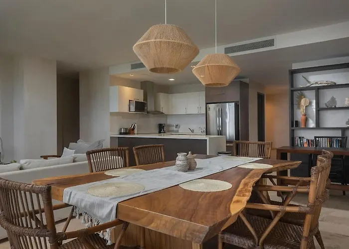 Apartment 3br Beachfront With Private Rooftop At Tankah Bay *