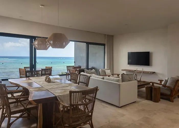 3br Beachfront With Private Rooftop At Tankah Bay Apartment